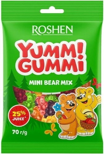 YUMM GUMMI BEAR 70g želé bonbóny YUMM GUMMI BEAR 70g želé bonbóny