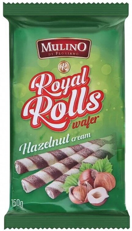 MULINO ROYAL ROLLS 150g lískovooříškové trubičky