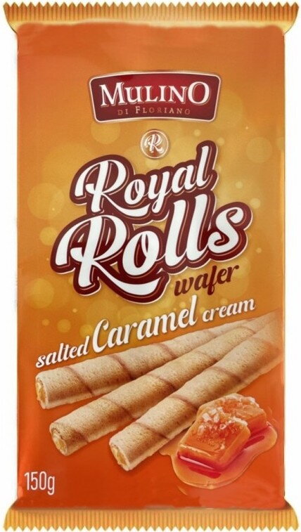 MULINO ROYAL ROLLS 150g karamelové trubičky MULINO ROYAL ROLLS 150g karamelové trubičky