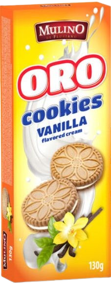 MULINO COOKIES 130g vanilkové sušenky
