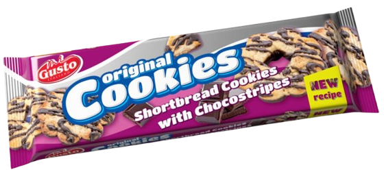 MULINO COOKIES STRIPES 100g kakaové sušenky s čokokúskami