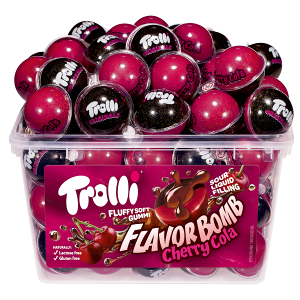 TROLLI BOMB 18,8g jahoda (Balení 60ks 1ks=13Kč)