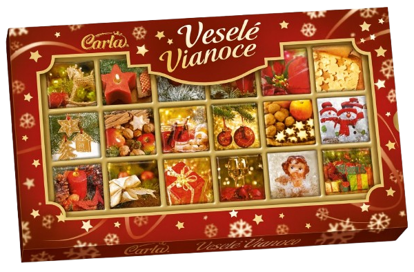 VESELÉ VÁNOCE 50g mléčna čokoláda VESELÉ VÁNOCE 50g mléčna čokoláda