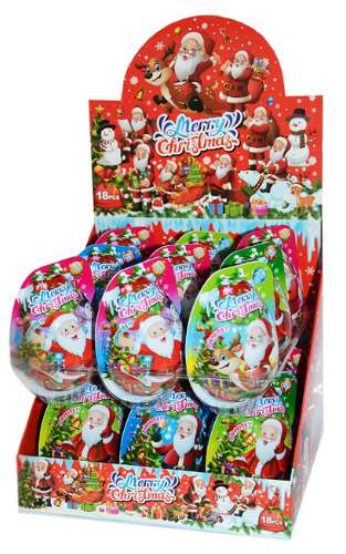 MERRY CHRISTMAS EGGS 10g cukrovinka (Baleni:18ks 1ks=17.50Kč)