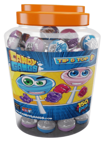 CANDY GANGS TIP TOP 8g lízátko (Balení:150ks 1ks=1,90Kč)
