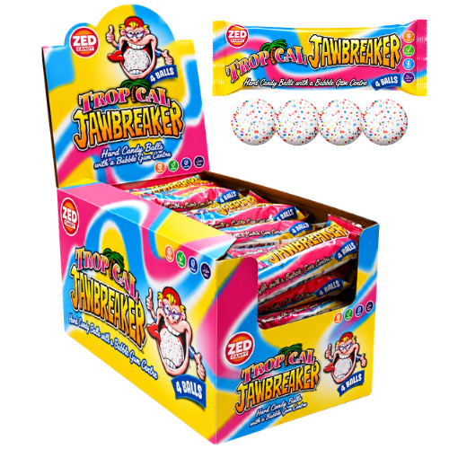 JAWBAREAKER TROPICAL 33g bonbóny se žvýkačkou (Balení:40ks 1ks=9Kč)