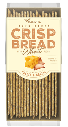 DANVITA CRISP BREAD 130g sýr/česnek