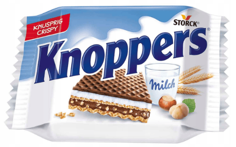 KNOPPERS 25g lískovo-oříškový keks KNOPPERS 25g lískovo-oříškový keks