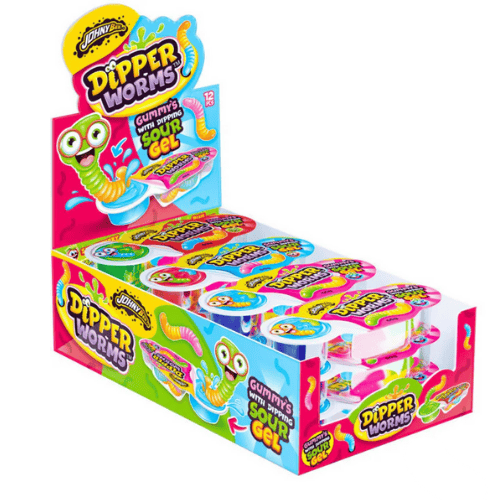 DIPPER WORMS 60g cukrovinka (Balení:12ks 1ks=23,50Kč) DIPPER WORMS 60g cukrovinka (Balení:12ks 1ks=23,50Kč)