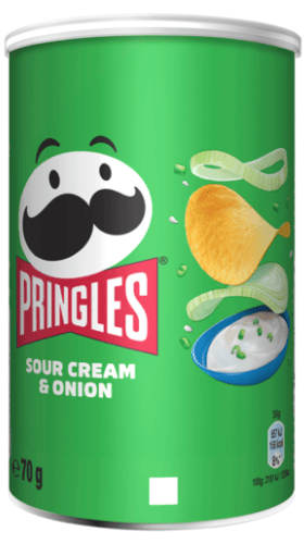 PRINGLES CREAM & ONION 70g smetanovo-cibilové chipsy  PRINGLES CREAM & ONION 70g smetanovo-cibilové chipsy