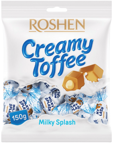 ROSHEN MILKY SPLASH 150g karamelové bonbóny ROSHEN MILKY SPLASH 150g karamelové bonbóny