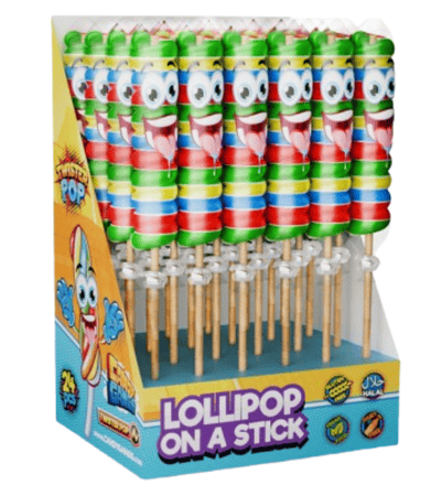 CANDY GANGS RAINBOW TWIST 40g ovocné lízátko (Balení:24ks 1ks=12Kč)