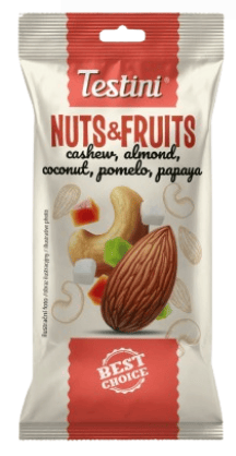 TESTINI SNACK 50g ořechy s ovocem