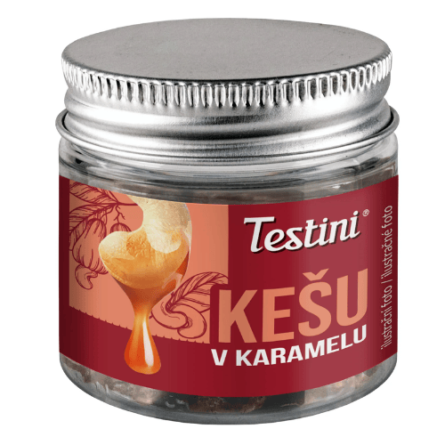 TESTINI DÓZA 90g kešu ořechy v karemelu