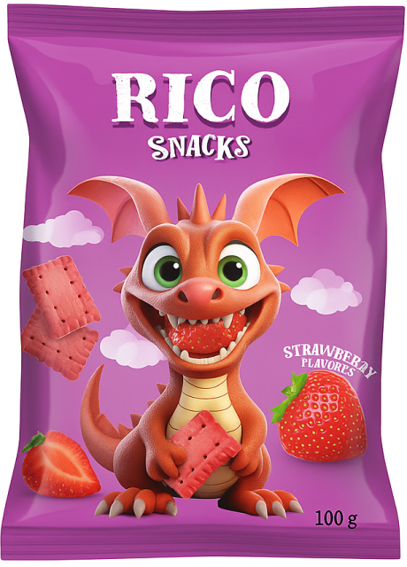 RICO SNACK 100g jahodové sušenky
