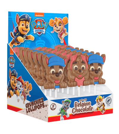 PAW PATROL CHOCO LOLLIPOPS 30g lízátka (Balení:24ks 1ks=37Kč)