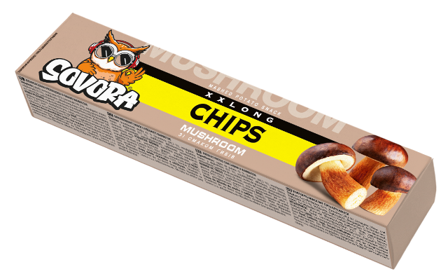 LONG CHIPS BACON 50g houby (box)