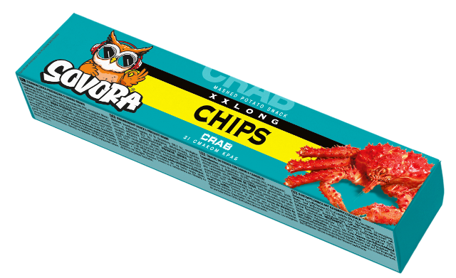 LONG CHIPS CRAB 50g krabí (box)