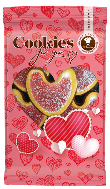 VALENTÍNKY 200g sušenky s marmeládou