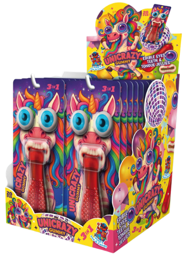 UNICRAZY GUMMY 20g želé cukrovinka (Baleni:20ks 1ks=8Kč)