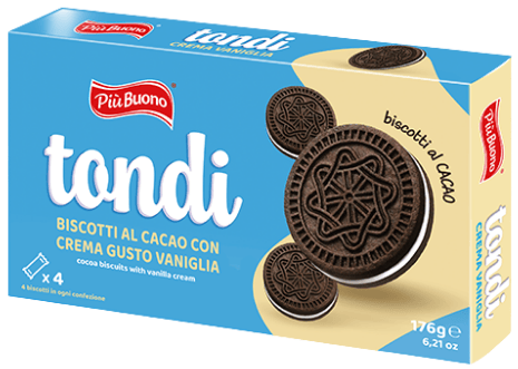 PIU BUONO TONDI 176g vanilkové