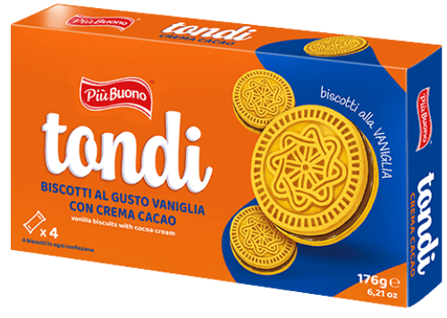 PIU BUONO TONDI 176g kakaové