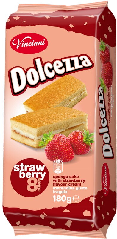DOLCEZZA STRAWBERRY 180g jahodové pečivo
