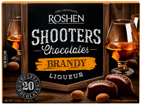 ROSHEN SHOOTERS BRANDY 150g liquérový dezert 
