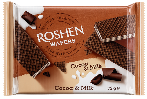 ROSHEN WAFERS 72g kakaové keksy