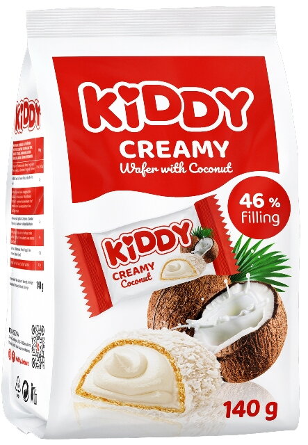 KIDDY CREAMY 140g kokosové bonbóny