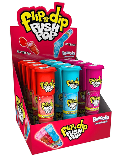 BAZOOKA FLIP & DIP 25g ovocný gel (Balení:12ks 1ks=45Kč)