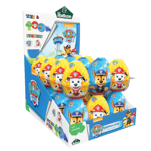 PAW PATROL EGGS 10g cukrovinka s hračkou (Baleni:24ks 1ks=29,50Kč)