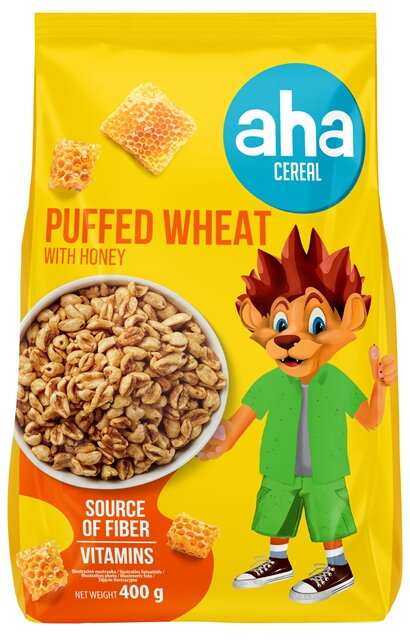 AHA CEREAL PUFFED WHEAT 400g medová zrnka