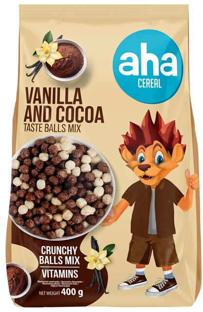 AHA CEREAL CHOCO/VANILA  400g čokoládová rýže