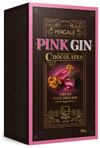 PINK GIN CHOCOLATES 190g likérové pralinky