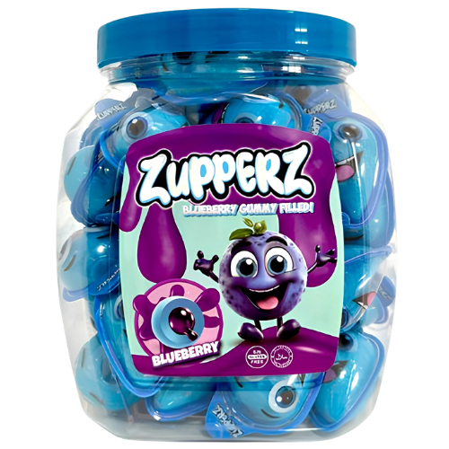 ZUPPERZ BLUEBERRY 18g želé s náplní (Balení:50ks 1ks=6,90Kč)