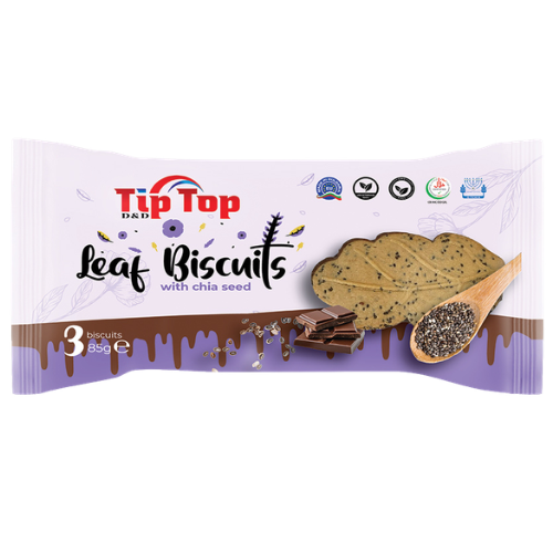 LEAF BISCUITS HAMP SEED 85g s chia semínkem