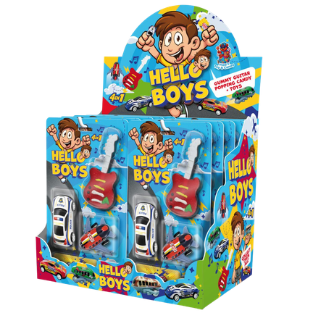 HELLO BOYS 16,5g cukrovinka s hračkou (Baleni:12ks 1ks=13,50Kč)