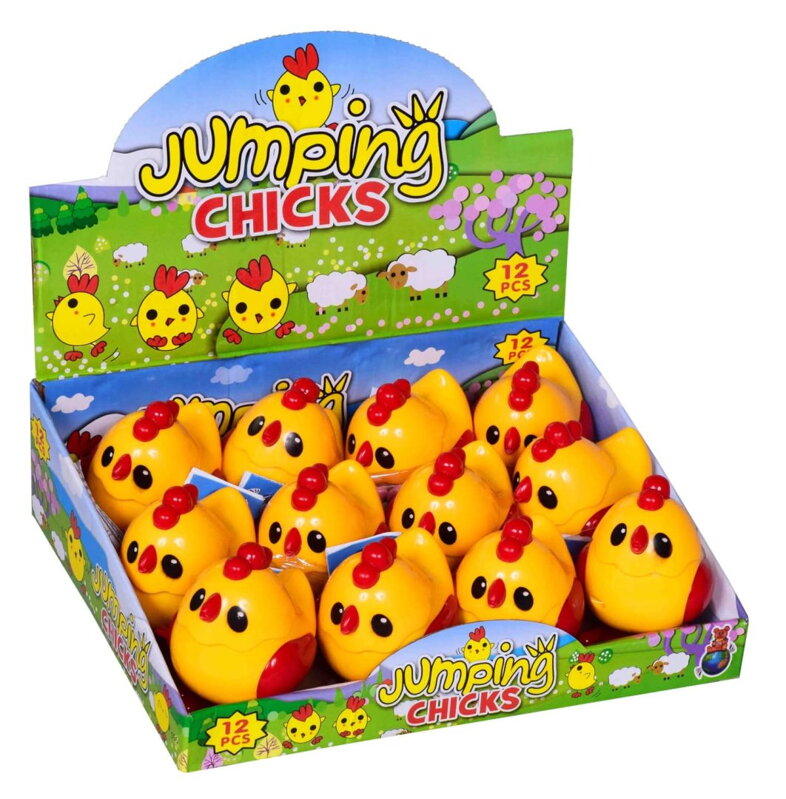 JUMPING CHICK 10g hračka+cukrovinky (Balení:12ks 1ks=18,50Kč)